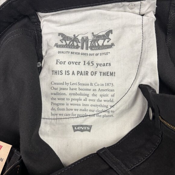 Levis Mens Black Western Fit Jeans W38 L29 Stretch Black  Denim - Picture 12 of 15